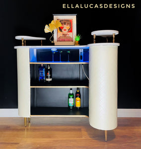 Sold - Retro cocktail bar / art deco cocktail bar cabinet