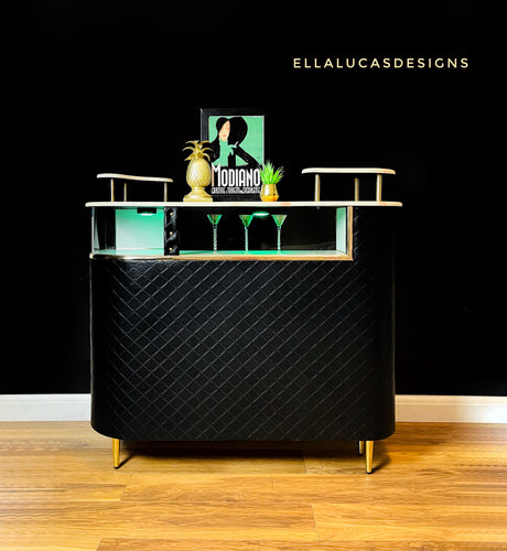 Sold - please contact me for another -Black retro  cocktail bar