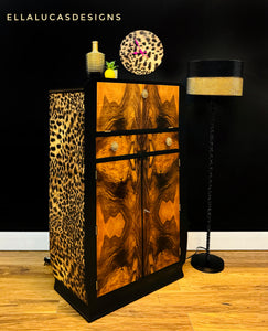 Leopard print cocktail cabinet