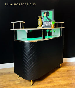 Sold - please contact me for another -Black retro  cocktail bar