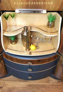 Sold - contact me for commissions Art Deco cocktail cabinet sideboard / mid century sideboard