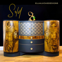 Load image into Gallery viewer, Sold - contact me for commissions Art Deco cocktail cabinet sideboard / mid century sideboard