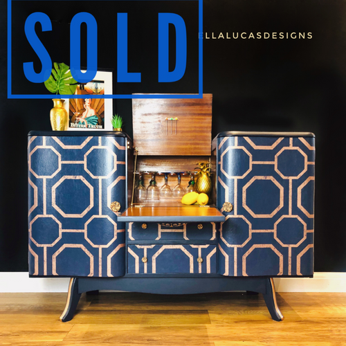 Sold but can do another - geometric cocktail cabinet
